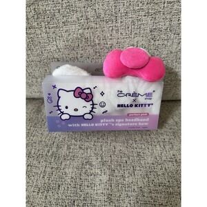 Hello Kitty New Plush Headband Spa Signature Pink Bow  Sanrio